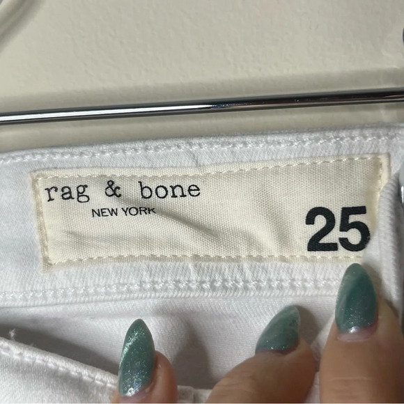 RAG & BONE Nina High Rise Ankle Skinny White Jeans - Picture 7 of 13
